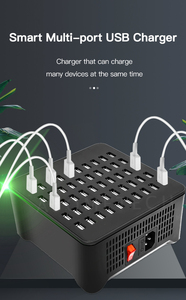 Cargador USB de 50 puertos para <span class=keywords><strong>iPhone</strong></span> y Android, 250W, adaptador HUB, estación de carga, cargador de teléfono, multiusb - Product Image 5