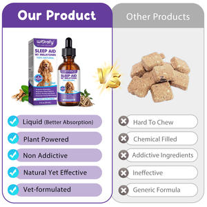 Worafy Dog Calming Sleep Aid Suplementos líquidos <span class=keywords><strong>Gotas</strong></span> de melatonina natural para perros Reducir la <span class=keywords><strong>ansiedad</strong></span> y el estrés - Product Image 5