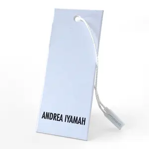 Milieu Specialiteit Papier Wit Reliëf Creatieve Twine Ticket Hangen Swing Tag Voor Vrouwen Kostuum