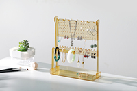 Bijoux Stand Collier Organisateur Affichage Bracelet Boucles D'oreilles et Anneau Plateau Porte-Bijoux Cintre