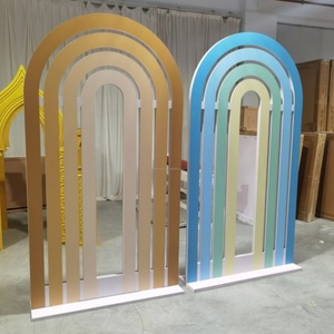 New Design Rainbow Acrylic Wedding <b>Backdrop</b> <b>Stand</b> Colorful PP Material Cutting Processing Service - Product Image 4