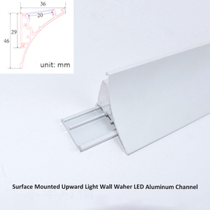 Luce lineare con profilo in alluminio a LED per soffitto in gesso a LED lavacristalli luce verso l'alto per angolo canale morbido per cartongesso - Product Image 3