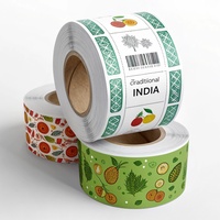Étiquettes autocollantes biodégradables personnalisées en gros pour pots de miel, rouleaux d'étiquettes pour contenants alimentaires, sucettes, bouteilles
