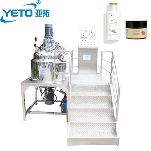 YETO 100L 200L 500L Shampoo Mixer Tank Cosmético Vacío Emulsionante Homogeneizador Máquina Mezcladora Agitador Mezcladora Mezclador DE ALTO cizallamiento