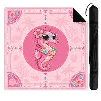 Tapis de Mahjong de Luxe Moderne à Motif Classique Européen Sculpté, Tapis Vintage Mandala Imperméable, Anti-Huile et Antidérapant