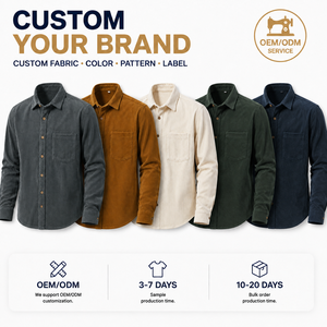 <span class=keywords><strong>Camicia</strong></span> in <span class=keywords><strong>Velluto</strong></span> <span class=keywords><strong>a</strong></span> <span class=keywords><strong>Coste</strong></span> da <span class=keywords><strong>Uomo</strong></span> di Lusso 350gsm, Elegante e Sofisticata, Testurizzata, con Bottoni, per Autunno Inverno, Abbigliamento Maschile Pesante - Product Image 3