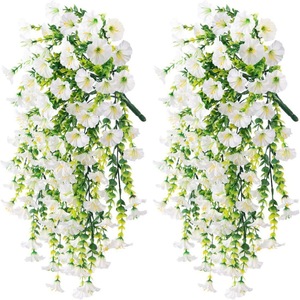 Vignes artificielles de glycine aux couleurs mélangées, fleurs en soie plastique pour la décoration murale intérieure et les jardins printemps-automne - Product Image 4