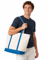 Sac fourre-tout en toile de coton biologique grand format avec fermeture éclair, logo personnalisé sérigraphié, réutilisable pour les courses et le quotidien – Vente en gros