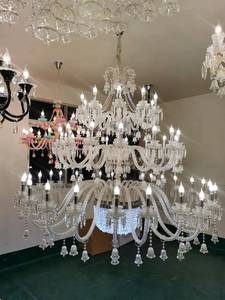 ECOJAS Luxury hotel banquet hall lampadario a led grandi luci fantasia soffitto cristalli lampadario moderno - Product Image 5