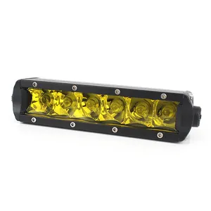 Raych M3D lampu sorot LED, Bar 50W 7 inci rentang tunggal lensa 3D 12V 24V putih Amber Spot banjir IP68 untuk truk