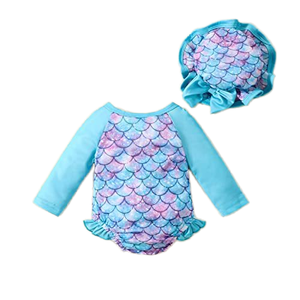 Traje de Baño de una Pieza para Niños, Estampado, con Cremallera y Gorro, Estilo Bikini, Transpirable, de Secado Rápido, Anti-UV, para Niñas y Niños - Product Image 3