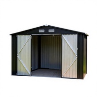 Structure en acier d'extérieur, entrepôt et bâtiment de stockage en tôle d'acier colorée pour le jardin et l'usage des outils