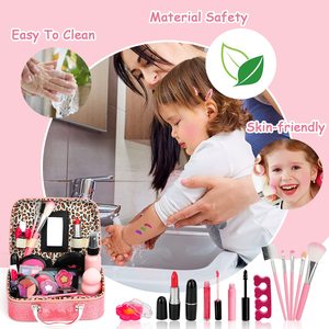 Kit <span class=keywords><strong>trucco</strong></span> per bambine <span class=keywords><strong>trucco</strong></span> per bambini, bambini Toddler Princess Play Make Up Set giocattoli di compleanno regalo vero <span class=keywords><strong>trucco</strong></span> lavabile - Product Image 5