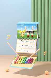 Xilofone Educacional com Teclas Instrumento Musical de Percussão Brinquedos para Crianças de 2 a 4 Anos Pré-escola Jardim de Infância Ferramenta de Aprendizagem Divertida em ABS - Product Image 4