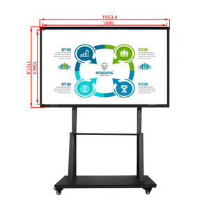 Tableau numérique interactif intelligent tout-en-un de 86 pouces pour l'enseignement <span class=keywords><strong>scolaire</strong></span>, écran tactile infrarouge 20 points, affichage OPS 4K, éducatif - Product Image 3