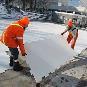 Peralatan lapangan plastik seluncur es skating hiburan besar awet daya tahan tinggi arena sintetis 4 'x 4'