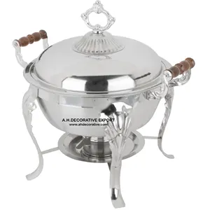 Edelstahl Runde Form Chafing Dishes für Hotel/Party/Restaurant Gebrauchte Lebensmittel Servieren & Lagerung Chafing Dish Silber Fertig