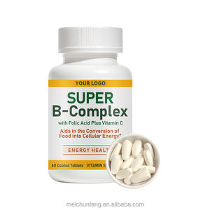Comprimés de <span class=keywords><strong>Vitamine</strong></span> B <span class=keywords><strong>Complexe</strong></span> Haute Concentration avec B1, B2, B6, B12 et Acide Folique pour l'Énergie, la Santé <span class=keywords><strong>C</strong></span>érébrale et Immunitaire - Product Image 1