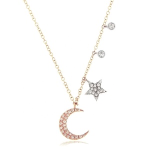 Anillo de Plata de Ley 925 con forma de luna y Estrella, gargantilla de plata de ley 2020 - Product Image 3