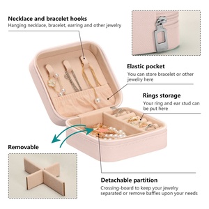 Hawaiian Custom Puakenikeni Luxury Women's Fashion Eco-Friendly Jewelry Organizer Box Compliant Cosmetic Jewelry Bags & <b>Cases</b> - Product Image 3