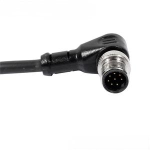 M12 8Pin PVC cáp kết nối 2M Đen PVC cáp với góc bên phải Nam cắm cảm biến mã hóa kết nối - Product Image 2