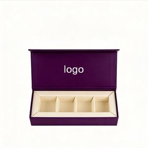 Factory Manufacturer Rigid Cardboard Box with Dividers Recyclable Hard Chipboard <b>Gift</b> Box with Magnetic Closure for Tea <b>Bag</b> <b>Gift</b> - Product Image 1