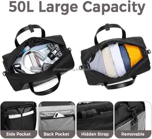 2 in 1 Hanging Suitcase Suit Bag Carry on Garment Duffel Bag for Travel Foldable Clothing Bag for Men Women Garment Backpack