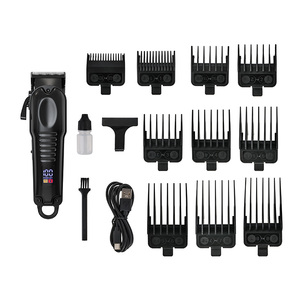 Cortadora de Pelo Eléctrica Profesional con Pantalla LCD, Recargable por USB, Cuchillas de Acero Inoxidable, Uso Doméstico, en Inglés, para Hombres - Product Image 6