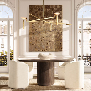 Sedia da Pranzo con Braccioli in Stile Americano Personalizzabile Rhoohill, Moderna Sedia in Velluto per Sala da Pranzo - Product Image 2