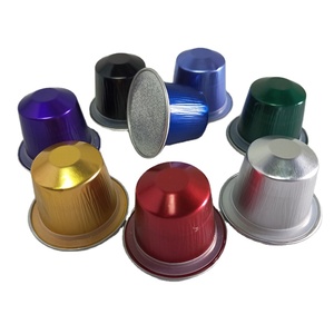 <span class=keywords><strong>Meilleur</strong></span> <span class=keywords><strong>prix</strong></span> des capsules de café compatibles en aluminium écologique Capsule de papier d'aluminium vide avec autocollant - Product Image 1
