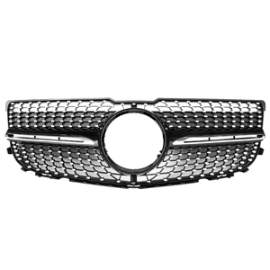 Grille de pare-chocs avant GLK260 300 350 facile à installer, style étoile ABS noir/chrome pour GLK X204 2013-2015 - Product Image 5
