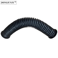 Couvercle de soufflet de tige d'accordéon de fermeture à glissière de colle de cylindre hydraulique flexible cousu cache-poussière rond avec fermeture à glissière en métal