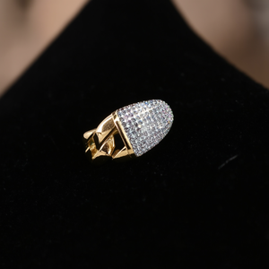 Anillo de cristal de acero inoxidable 316L chapado en oro PVD talla 7.5 con diamantes de imitación para mujer, joyería de moda - Product Image 3