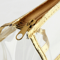 Sacs à poignée en PVC transparent personnalisés de luxe de haute qualité sac à provisions en plastique transparent