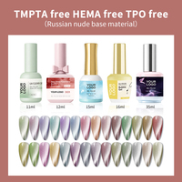 Base de résine naturelle écologique haute brillance sans HEMA/TPO/TMPTA pour vernis gel œil de chat 9D, marque privée