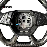 YTcarbon pour DS DS5 pièces automobiles accessoires intérieurs de voiture Style de course volant en Fiber de carbone véritable personnalisé