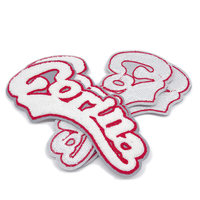 Patch en chenille personnalisé découpé au laser, patch en tissu chenille brodé, à coudre sur les vêtements