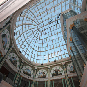 Thép Glass PC Dome Skylight lợp hệ thống cho trung tâm mua sắm khách sạn Hội Trường Sân bay khung nhôm thiết kế sang trọng chấp nhận được Hot - Product Image 4