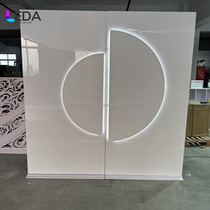 LEDA New Product White Square <b>Wedding</b> LED Acrylic <b>Backdrop</b> <b>Stand</b> <b>Wedding</b> Decoration - Product Image 2