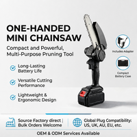 Gergaji Mini Tanpa Kabel Satu Tangan dengan Baterai Lithium Isi Ulang untuk Memotong Kayu dan Merapikan Taman.