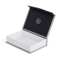 Coffret cadeau personnalisé noir 2mm fermeture magnétique rigide stratification brillante matériaux recyclés pour vernis à ongles huile sérum de soin de la peau