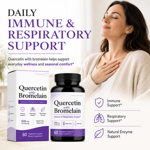 Complexe de soutien saisonnier avancé Quercétine 500mg avec Bromélaïne <span class=keywords><strong>2400</strong></span> GDU/g Soutien quotidien du système immunitaire ODM Vrac OEM - Product Image 2