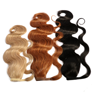 Extensiones de <span class=keywords><strong>Cabello</strong></span> Humano 100% <span class=keywords><strong>Natural</strong></span> de un Solo Donante, Cola de Caballo con Cordón, <span class=keywords><strong>Cabello</strong></span> Humano Virgen - Product Image 2