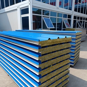 Vente d'usine - Panneaux sandwich en laine de roche pour isolation thermique et acoustique - 50 mm, 75 mm, 100 mm, 150 mm - Pour murs et toits d'entrepôts - Product Image 4