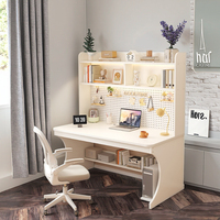 Bureau d'ordinateur contemporain moderne en bois massif étagère intégrée maison étudiant Table d'étude bureau bibliothèque contemporain