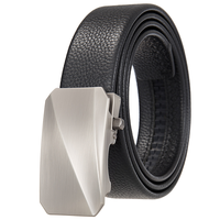 Ceinture automatique fonctionnelle pour homme LY36-00005-2, en cuir véritable avec boucle à cliquet durable, polyvalente pour le travail et les loisirs