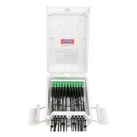 Caja de terminales Ftth de 24 núcleos, caja de distribución de fibra óptica IP65, impermeable, para exteriores, montada en la pared, caja de empalme de fibra óptica OTB FAT