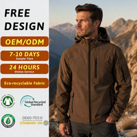 Veste bomber tactique robuste pour homme, en softshell, marron, à capuche, streetwear, printemps, randonnée en plein air, plusieurs poches, équipement utilitaire