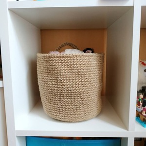 Boho Nursery Decor Wall Hanging <b>Storage</b> <b>Baskets</b> Jute <b>Storage</b> <b>Basket</b> - Product Image 5