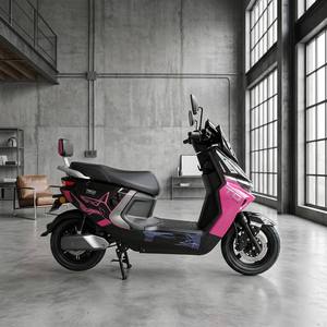 Motocicleta Eléctrica Urbana de 1200W, 60V, 3 Velocidades Ajustables, 60km de Autonomía, Carga Pesada de 200kg, <span class=keywords><strong>Llantas</strong></span> de 12'', Freno de Disco Doble, Pintura PU, E-<span class=keywords><strong>moto</strong></span> - Product Image 1